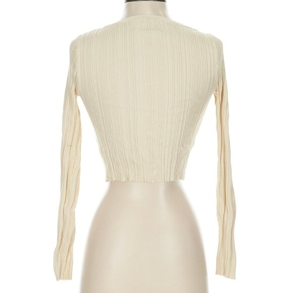 Ivory Princess Polly Fitted Cardigan Classic Demure Feminine Style | Jrs Small - Picture 2 of 2